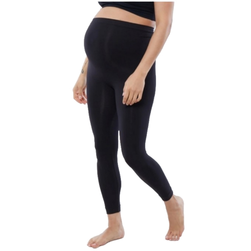 Ingrid & Isabel belly leggings maternity black full coverage Sz XS